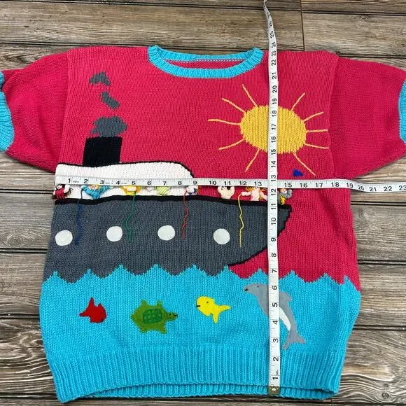 Handmade Vintage Sweater Shirt Size Medium - Picture 4 of 6